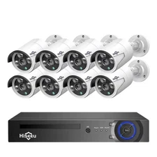 5MP IP Camera System Kit NVR PoE Outdoor Security CCTV Face Detect H.265+8 Cams