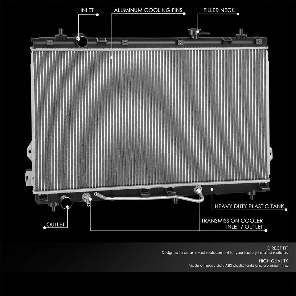 Radiador de refrigeración de núcleo de aluminio estilo fábrica para KIA Sedona 2011-2014 13393 Foto 2 de 4