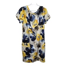 Simply Vera Vera Wang Women’s M Watercolor Floral Short Sleeve Shift Dress