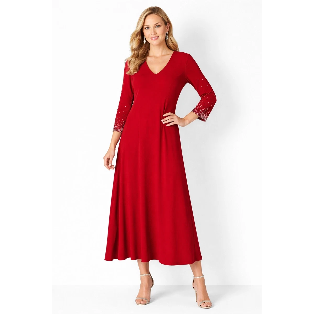 open lace back dress Edwina Knotted Mesh Maxi Dress / Red | Meshki main image 0