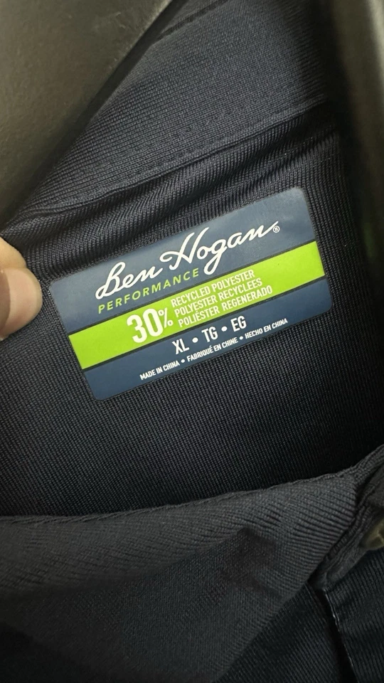 Camisa masculina Ben Hogans Performance XL gola azul golfe tênis padel pickleball - Imagem 4 de 4