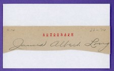 Jimmie Long 1922 Chicago White Sox Cut Signature (Dec'd 1970)