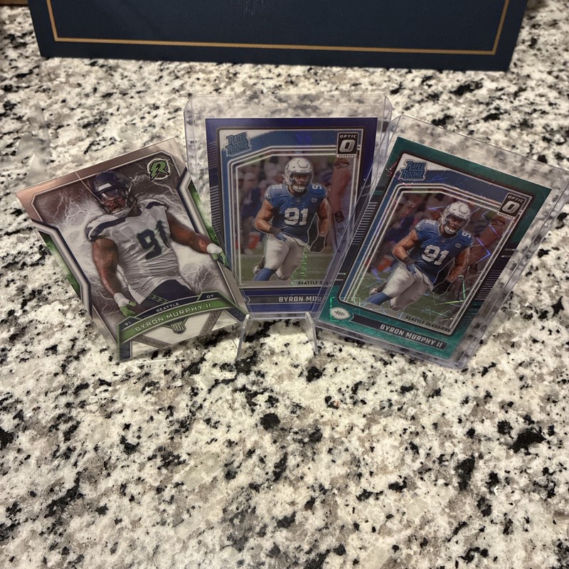 🔥LOT OF 3 Byron Murphy II CARDS🔥-2025  Topps, Panini Optic!