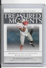 Plaxico Burress 2019 Panini National Treasures Treasured Moments #66 /75 Giants