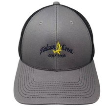 Outdoor Cap Trucker Hat Gray Black OS Falcon Crest Golf Club Embroidered Mesh