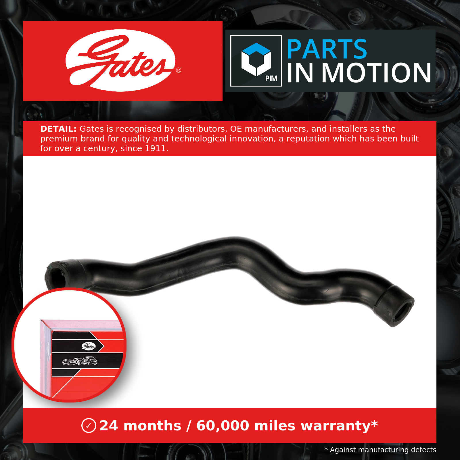 GATES CRANKCASE BREATHER HOSE - EMH188 - Image 10