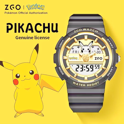 ZGO Pokémon Pikachu Kids Digital Watch Dual Display Waterproof
