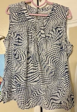 Women’s Liz Cairborne Sleeveless Blouse * Shirt * Top XL 