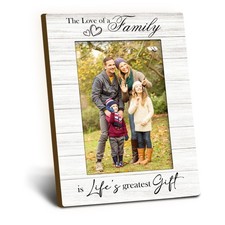 Wooden Family 4x6 Picture Frame Gift For Mom Dad Life Greatest Gift