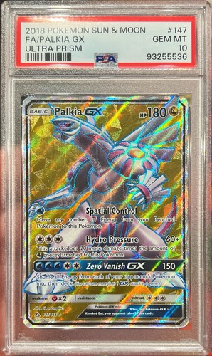 2018 Pokemon Sun & Moon Palkia GX 147/156 Ultra Prism PSA 10 Gem Mint