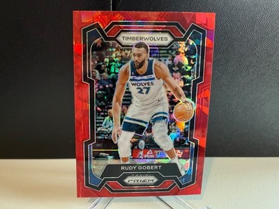 2023-24 NBA Panini Prizm Rudy Gobert #59 Red Ice Prizm Card