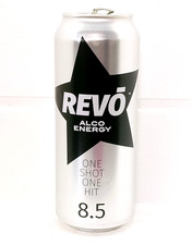 REVO Empty Energy Drink Can 500ml Ukraine 2023 Top Open Collectible