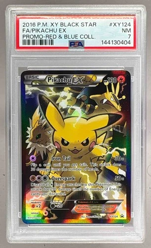 2016 Pokemon XY Red Blue Promo XY124 Pikachu EX PSA 7 144130404