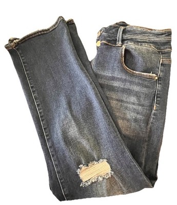 RISEN Jeans High Rise Bootcut Size 15/32 (size 14) Distressed STYLE# RDP5309