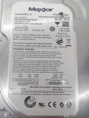 MAXTOR DIAMONDMAX 23  HDD SATA FESTPLATTEN PLATINE #FS233