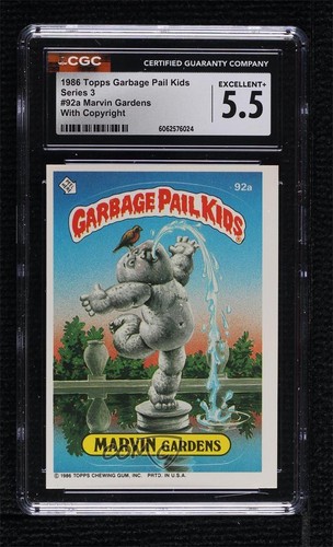 1986 Garbage Pail Kids Series 3 Marvin Gardens (Copyright on Front) CGC 5.5 0ed5