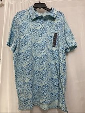 All In Motion - Mens Supima Printed Polo Cotton Shirt - Size XXL