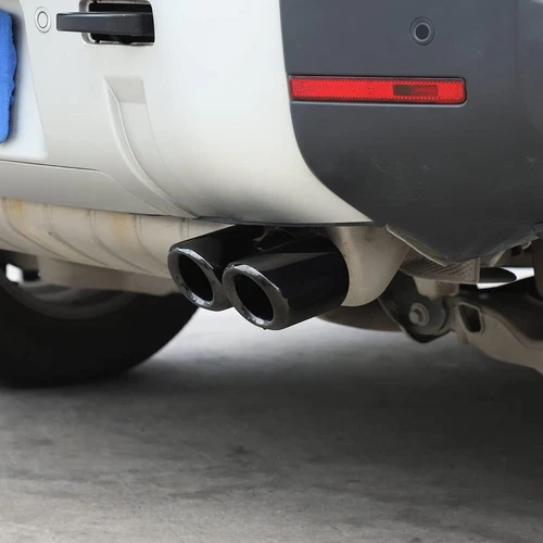 Fits for LR Defender 90 110 2020-2025 2PC Glossy Black Tailpipe Exhause Pipe - Picture 2 of 7