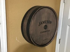 JAMESON  CASKMATES IRISH WHISKEY BARREL HEAD DISPLAY MAN CAVE DECOR SIGN