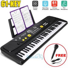 61-Key Electric Keyboard Piano w/Built In Speakers, Music Stand, Microphone
