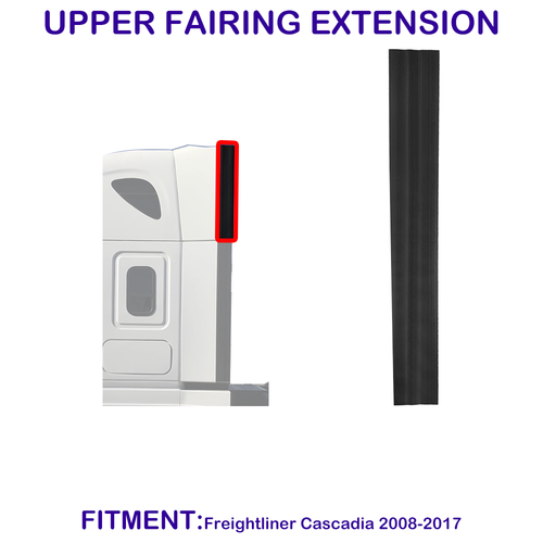 Left Driver Side Rear Fairing Panel For Freightliner Cascadia 2008-2017 - ABS Plastic Extension