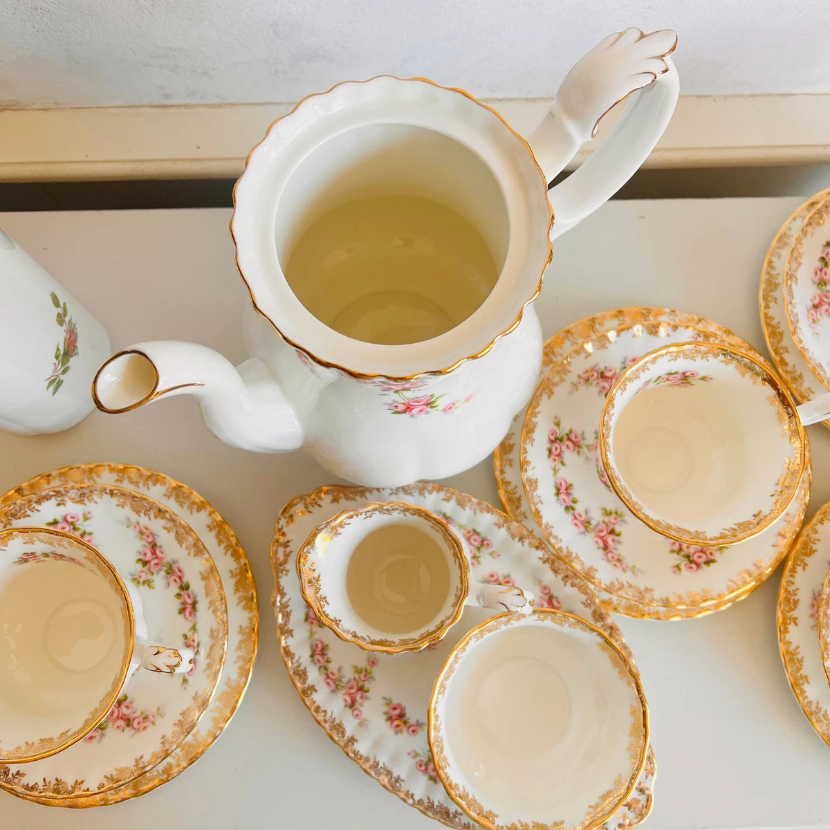 Royal Albert Dimity Rose China Set – 1969 Limited Edition, English