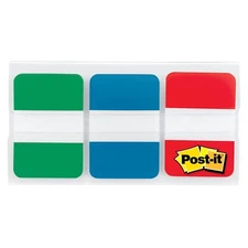 Post-It 686Gbr File Tabs 1 X 1 1/2 Blue/Green/Red 66/Pack
