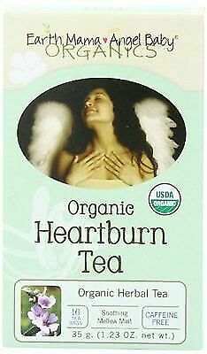 4x Earth Mama Angel Baby Organic Heartburn Herbal Tea MINT 16 Ct Exp ...
