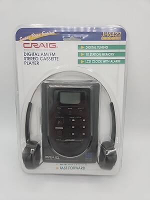 Vtg CRAIG Cassette Player Digital AM/FM Radio Stereo JH6422 Factory Sealed NOS 