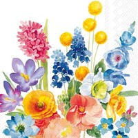 20 Servietten Early Magic Herrliche Blumenwiese Rittersporn Natur Garten 33X33Cm