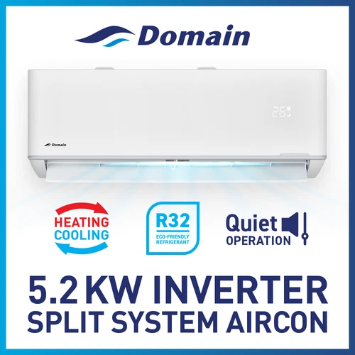 NEW DOMAIN PREMIUM 5.2KW INVERTER REVERSE CYCLE SPLIT SYSTEM AIR CONDITIONER AC