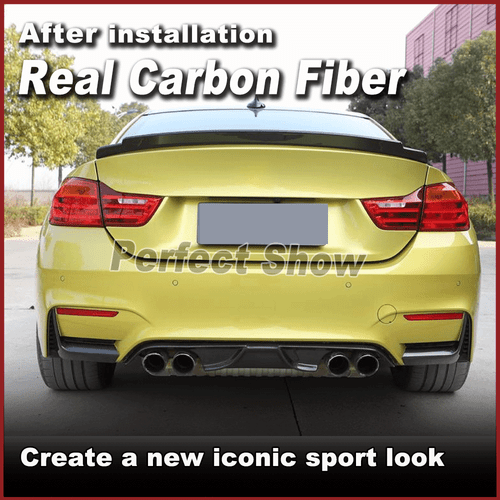Alerón de carbono alerón trasero borde de demolición labio se adapta a BMW M4 F82 Coupé 2014-20 - Imagen 3 de 13