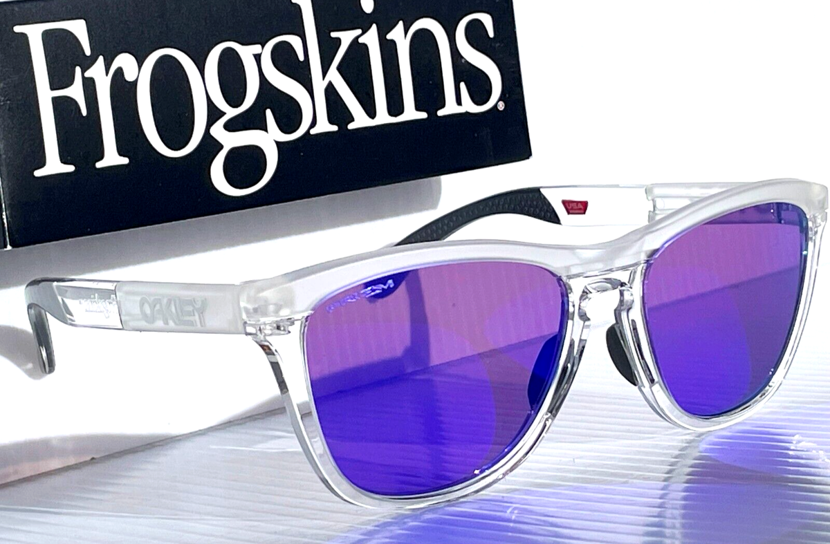 NEW Oakley FROGSKINS RANGE Clear PRIZM Violet Purple Lens Sunglass