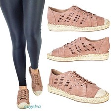 Journee Collection razili lace up espadrille sneakers rose Size 6.5