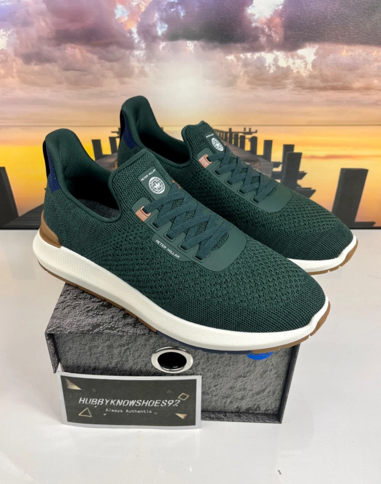 Peter Millar Hyperlight Apollo Sneakers Green Size 9.5, 10.5, 11.5 RUN SMALL