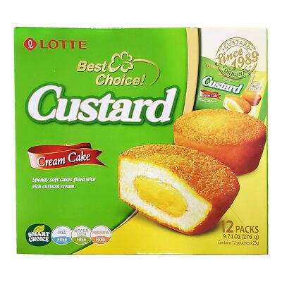 Custard Cream Cake Snack, 12 Individually Wrapped 9.74oz