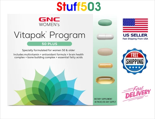 🔥 Women's Vitapak Program 50 Plus Energy Metabolism Supplement 30 Packs 08/26