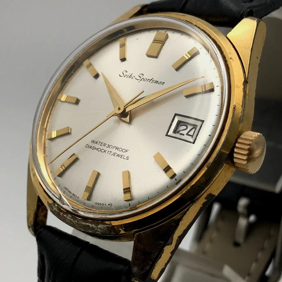 OH serviced, Vintage 1967 Seiko Sportsman SGP 6602-9981 Hand-winding Japan #1025