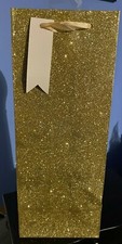 Gold Glitter Wine Gift Bag