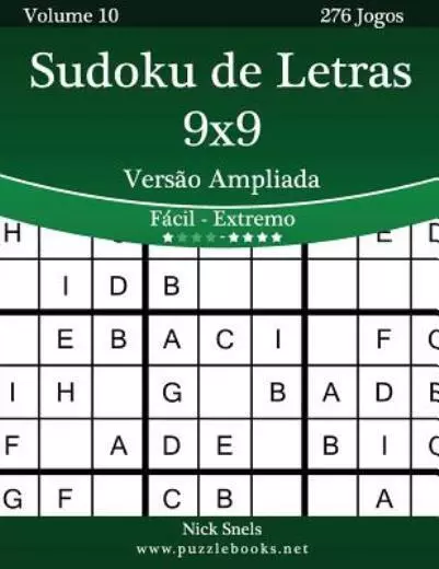 Sudoku De Letras 9X9 Vers?O Ampliada - F?Cil Ao Extremo - Volume