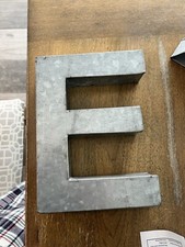 New Discontinued 8" Pottery Barn Kids Metal Letter E Farmhouse Modern Wall Art