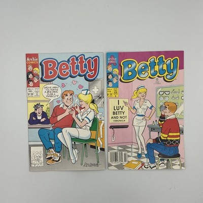 Betty #4 #11 GGA Dan DeCarlo Hello Nurse Outfit Archie Comics 1993