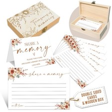 Celebration of Life Memory with Share a Memory Cards, Funeral Message Card wi...