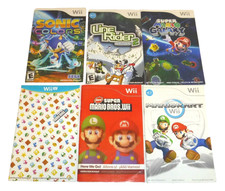 Lot of 5 Random Nintendo Wii 1 Wii U Game Manuals ONLY Names in Description