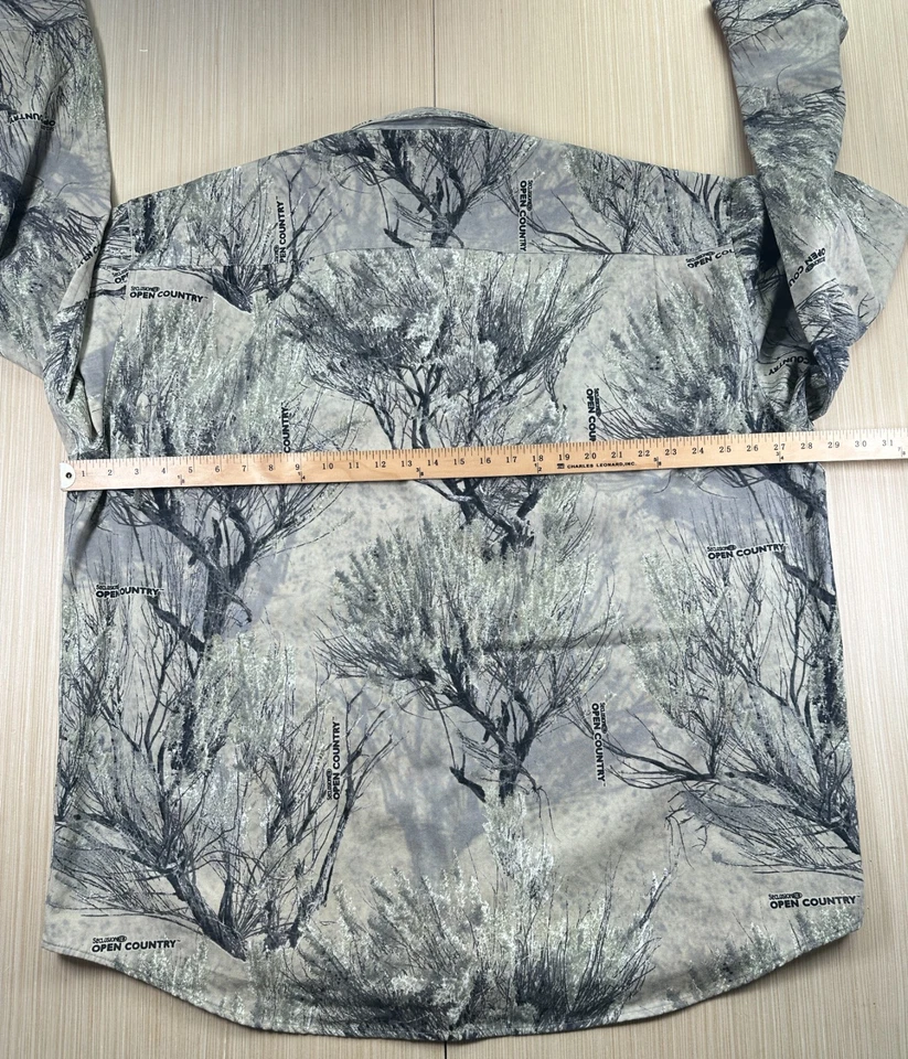 Cabela's Shirt Men 2XL Multicolor Mossy Oak Brush Camo Seclusion 3D Open Country - Image 4 of 4
