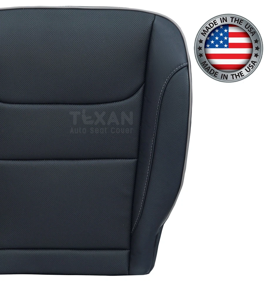 Cubierta de asiento perforada inferior del lado del conductor negra para Dodge Ram 1500 2020 2021 2022 Foto 3 de 4