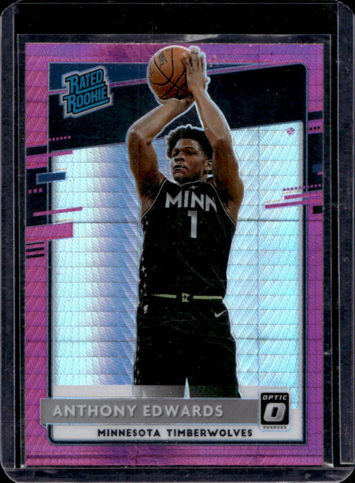 2020-21 Donruss Optic Anthony Edwards Hyper Pink RC #151 Timberwolves