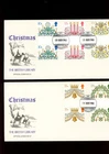 1980 Christmas Gutter Pair set on pair of Christmas British Library Official FDC