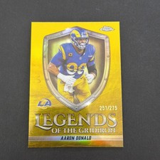 Aaron Donald 2025 Topps Chrome Legends of The Gridiron Yellow Refractor /275