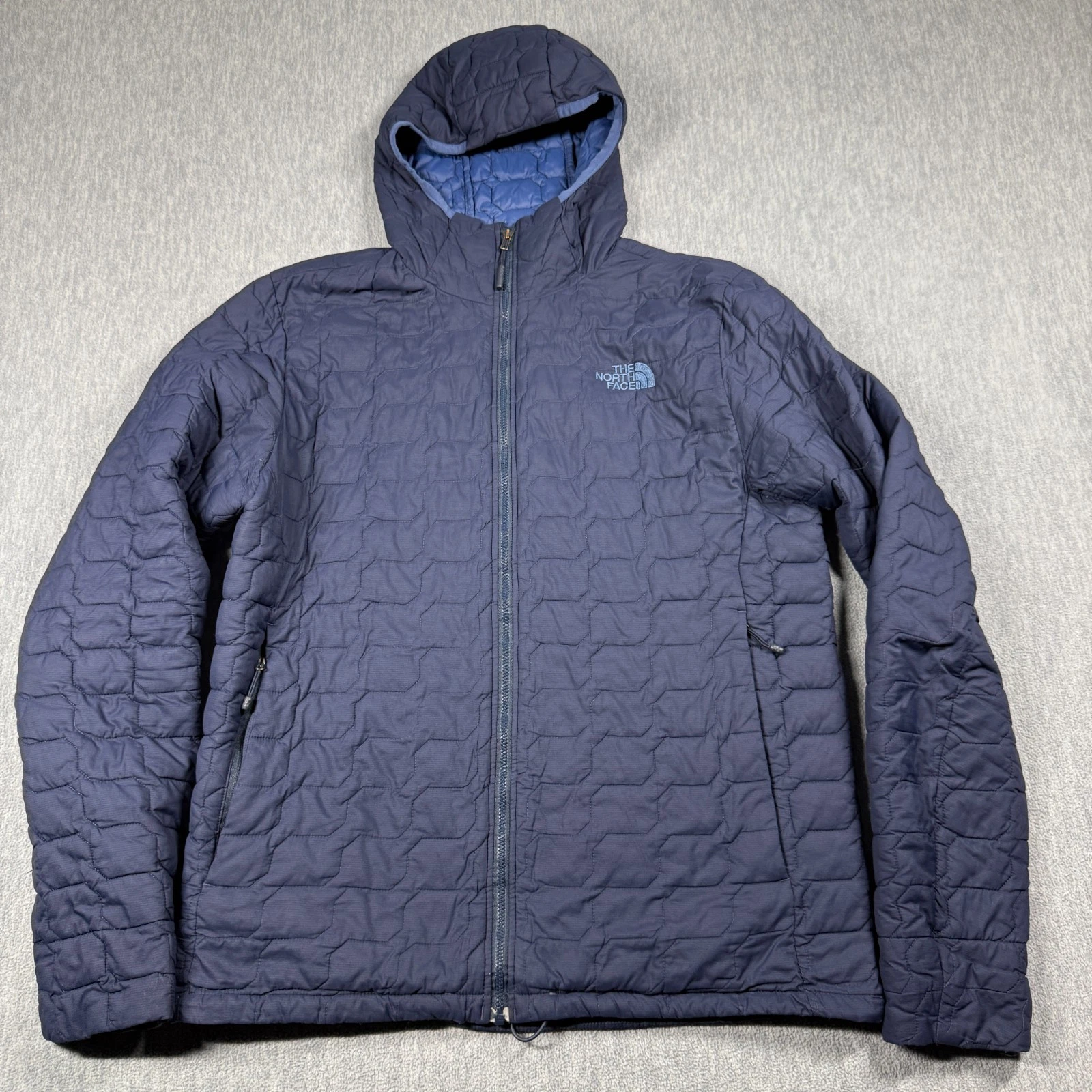 The North Face Jacket Mens M Blue ThermoBall Hooded Insulated Puffer Full Zip Up
Opens in a new wind